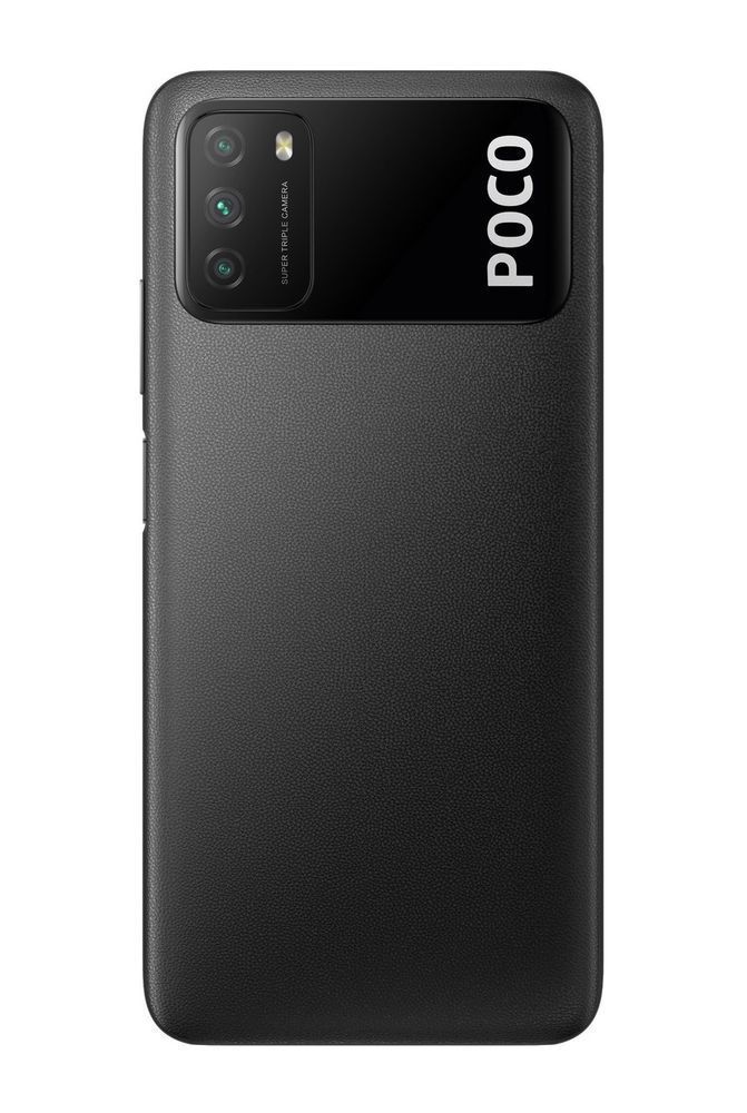 Задня кришка для Xiaomi Poco M3 чорна зі склом камери оригінал Китай 10055 фото