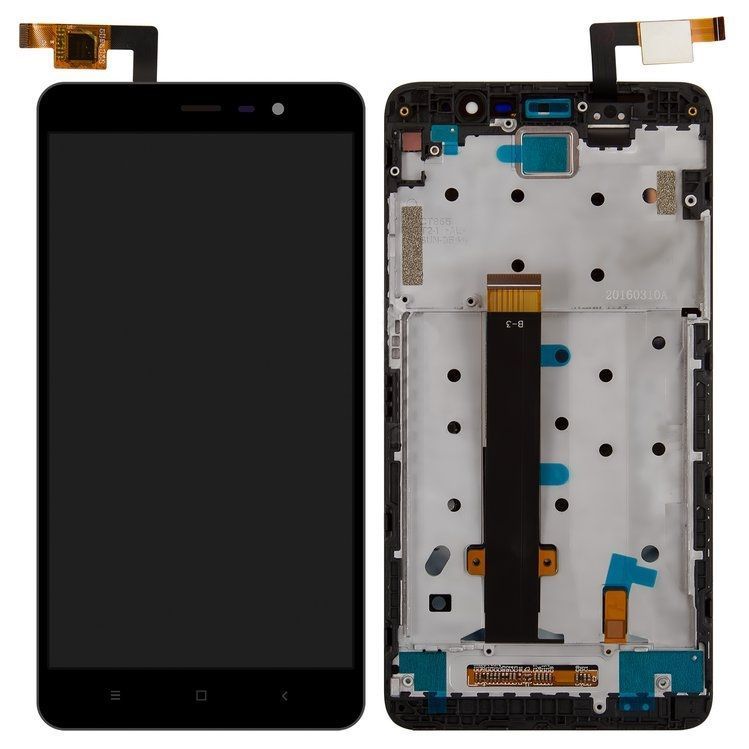 Дисплей для Xiaomi Redmi Note 3 с рамкой черный 04017 фото
