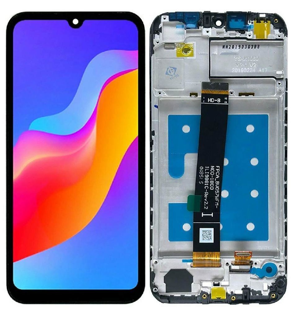 Дисплей для Huawei Y5 2019 AMN-LX9, Y5 Prime (2019), Honor 8S KSE-LX9, KSA-LX9 с рамкой черный Оригинал Китай 22923 фото