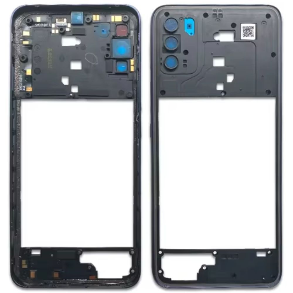 Рамка корпусу Motorola XT2137 Moto G50 сіра, Steel Gray зі склом камери 33573 фото