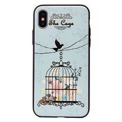 Чехол JoyRoom Painting iPhone X, iPhone XS с рисунком цветы 13804 фото