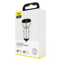 Автомобільний зарядний пристрій Baseus Digital Display PPS 45W USB + Type-C (CCBX-C0S) сріблястий 20348 фото