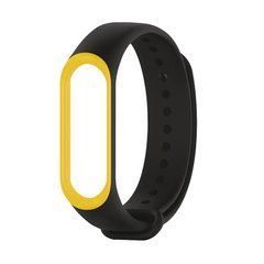 Ремешок Xiaomi для Mi Band 3, Mi Band 4 с тонким ободком Черный,Желтый 15100 фото