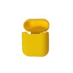 Чехол для наушников AirPods с карабином Premium Yellow 26976 фото