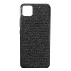 Чехол Fabric Realme C11 в черных блестках 18934 фото
