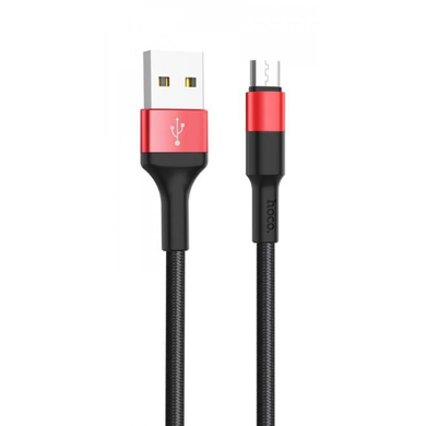 Кабель Hoco X26 Type-A - MicroUSB 1м 2A чорно-червоний 20195 фото