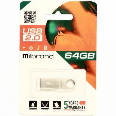 Флеш память Mibrand USB 2.0 Puma 64Gb Silver 26921 фото