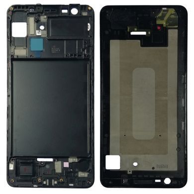Рамка дисплея для Samsung A750F Galaxy A7 2018 чорна 20407 фото
