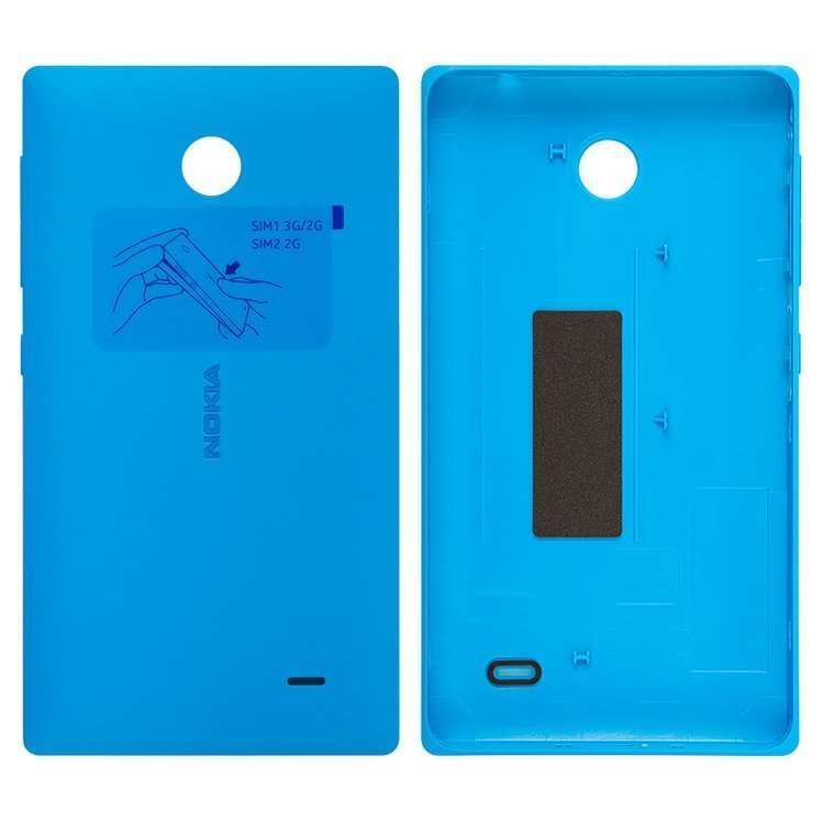 Задняя кришка для Nokia X Dual Sim (RM-980) голубая Оригинал Китай 08672 фото