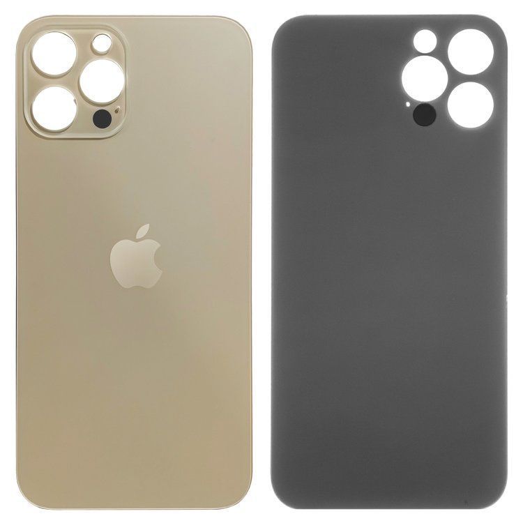 Задняя крышка для Apple iPhone 12 Pro золотистая, с большим отверстием под камеру 32522 фото