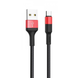 Кабель Hoco X26 Type-A - MicroUSB 1м 2A чорно-червоний 20195 фото 2