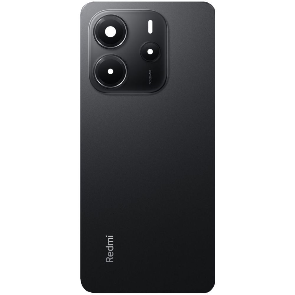 Задняя крышка для Xiaomi Redmi Note 14 4G European 161 mm 24117RN76G, 24117RN76E черная со стеклом камеры, Midnight Black Оригинал Китай 32490 фото
