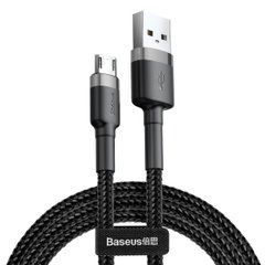 Кабель Baseus Cafule Cable MicroUSB 2.4A (0.5m) Black (CAMKLF-AG1) 26828 фото