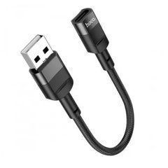 Адаптер (Перехідник) Hoco U107 USB -Type-C female adapter cable (L-0.1m) чорний 28035 фото