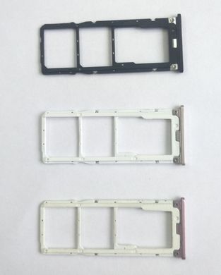 Держатель Sim-карты и карты памяти Xiaomi Mi A2 Lite, Redmi 6 Pro розовый, на две Sim-карты 11618 фото