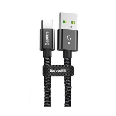 Кабель Baseus Double Fast Charging Type-C 5A (1 метр) (CATKC-A01) черный 20453 фото