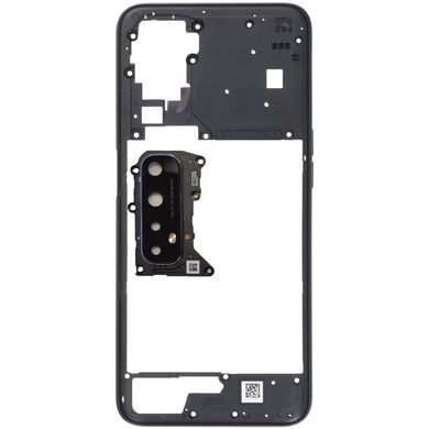 Рамка корпусу Realme 7 Global RMX2155 черная со стеклом камеры 33643 фото