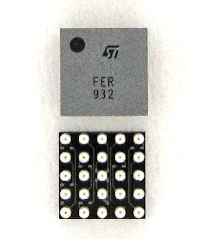 EMI-фільтр EMIF10-COM01F2/4129035 25pin для Nokia 1610, 1611, 2220s, 2710n, 3120c, 3230, 3250, 5200, 5300, 6085, 6086, 6136, 6151, 6170, 6212c, 6230 07656 фото