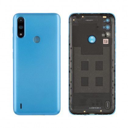 Задня кришка для Motorola XT2097 Moto E7 Power синя зі склом камери Оригінал Китай 12443 фото