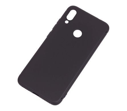 Чехол силиконовый для Xiaomi Redmi Note 7 черный матовый 12775 фото