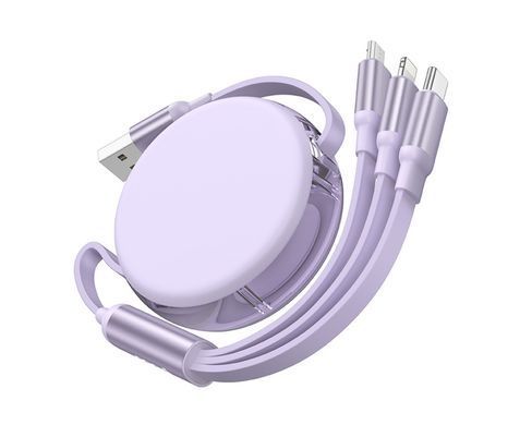 Кабель Hoco X78 3в1 Type-A - Type-C-Micro-Lightning 1м фиолетовый 27979 фото