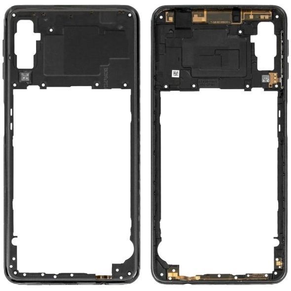 Рамка корпусу Samsung A750 Galaxy A7 2018 чорна 30804 фото