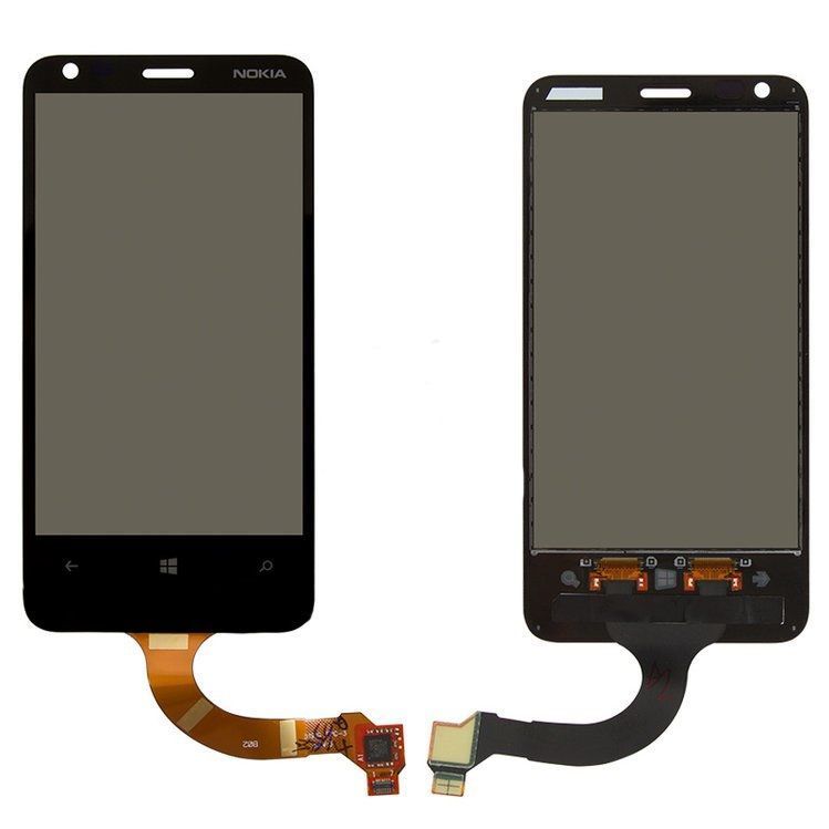 Сенсор (тачскрин) Nokia Lumia 620 черный Оригинал Китай 01650 фото