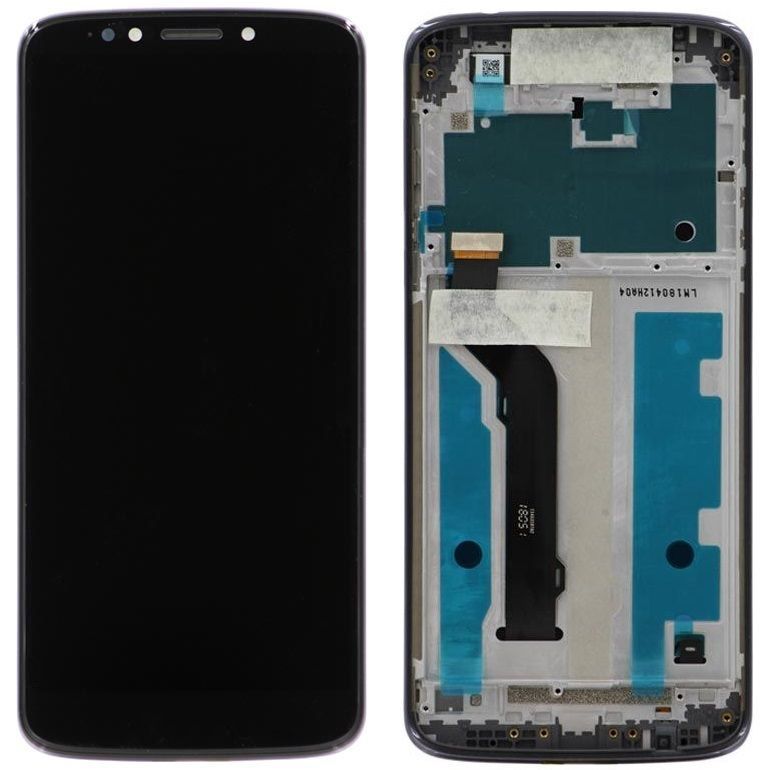 Дисплей для Motorola XT1924-6-7-8 Moto E5 Plus с рамкой черный USA Verison, 159mm 27147 фото