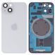 Задня кришка для Apple iPhone 14 біла, Starlight, з рамкою, в комплекті скло камери, магнітне кільце Оригінал Китай 32590 фото 2