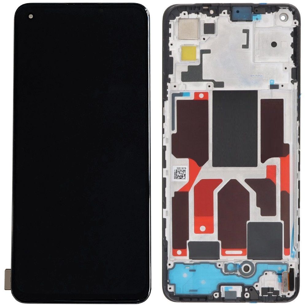 Дисплей для Realme GT Master RMX3363 RMX3360, Oppo Reno 5 5G с рамкой черный TFT, без функции отпечатка пальца 30755 фото