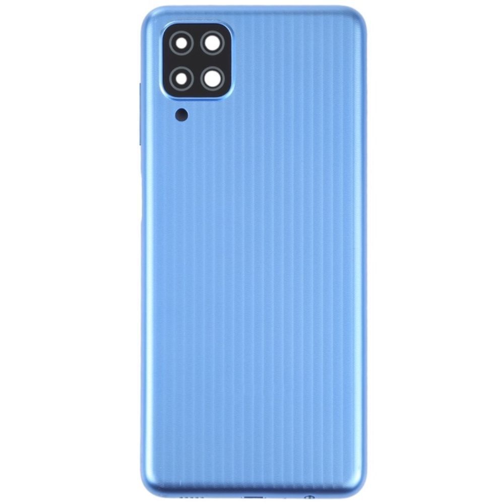 Задняя крышка для Samsung M127 Galaxy M12 синяя, со стеклом камеры 34147 фото