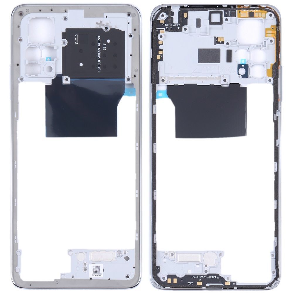 Рамка корпусу для Xiaomi Redmi Note 11 Pro, Redmi Note 11 Pro 5G, Redmi Note 11E Pro срібляста Polar White 31273 фото