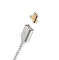 Кабель магнитный Micro-USB 1 метр серебро 07539 фото