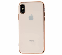 Чехол TPU Phone X, iPhone XS бежевый золото 26497 фото