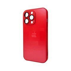 Чохол скло Glass Matt з логотипом Apple iPhone 15 Pro Max червоний 28136 фото