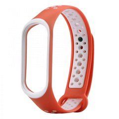 Ремешок Xiaomi для Mi Band 3, Mi Band 4 Sport оранжевый,белый 14070 фото