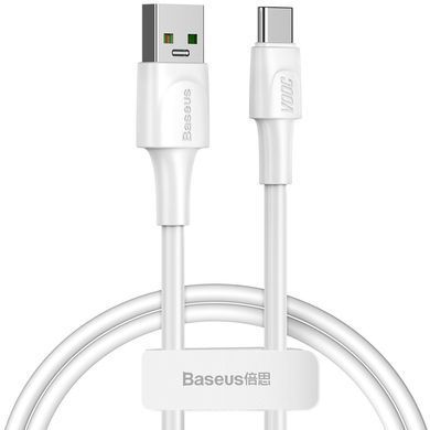 Кабель Baseus White Series (support VOOC) Type-C 5A (1 метр) (CATSW-F02) белый 20455 фото