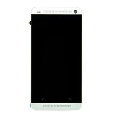 Дисплей HTC One M7 801e и рамкой белый 00193 фото