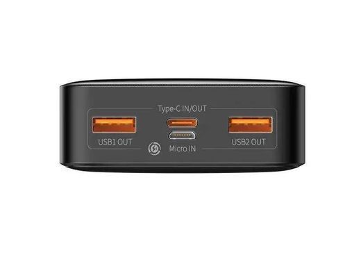 Зовнішній акумулятор (Повербанк) Powerbank Baseus Bipow Digital Display 20000 mAh 15W (PPBD050101) чорний 25888 фото
