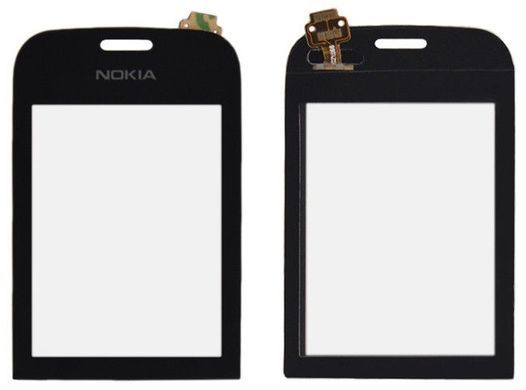 Сенсор (тачскрин) Nokia Asha 202, Asha 203 черный 01554 фото