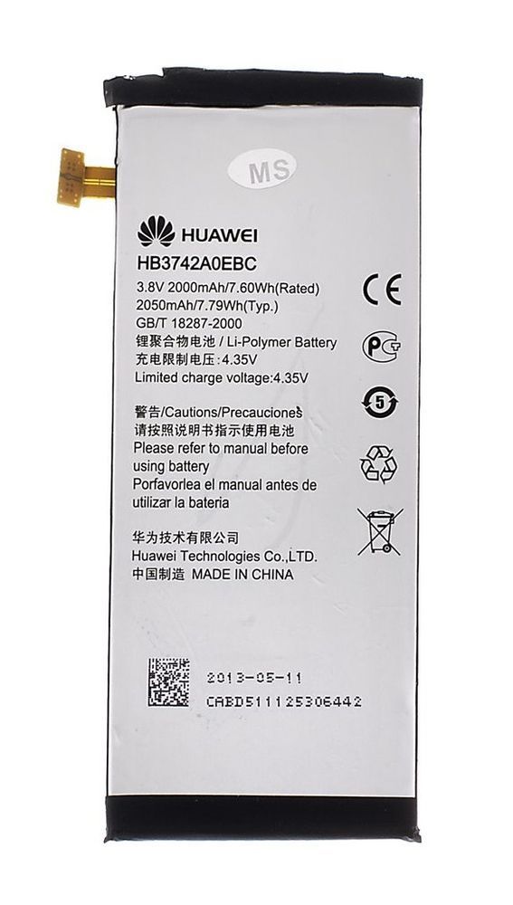 Акумулятор Huawei HB3742A0EBC для P6-U06 Ascend, G535, G6, G6-U10, G620, G630 2000 mAh 03704 фото