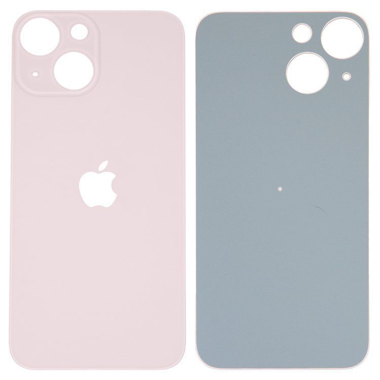 Задняя крышка для Apple iPhone 13 mini розовая, с большим отверстием под камеру 32541 фото