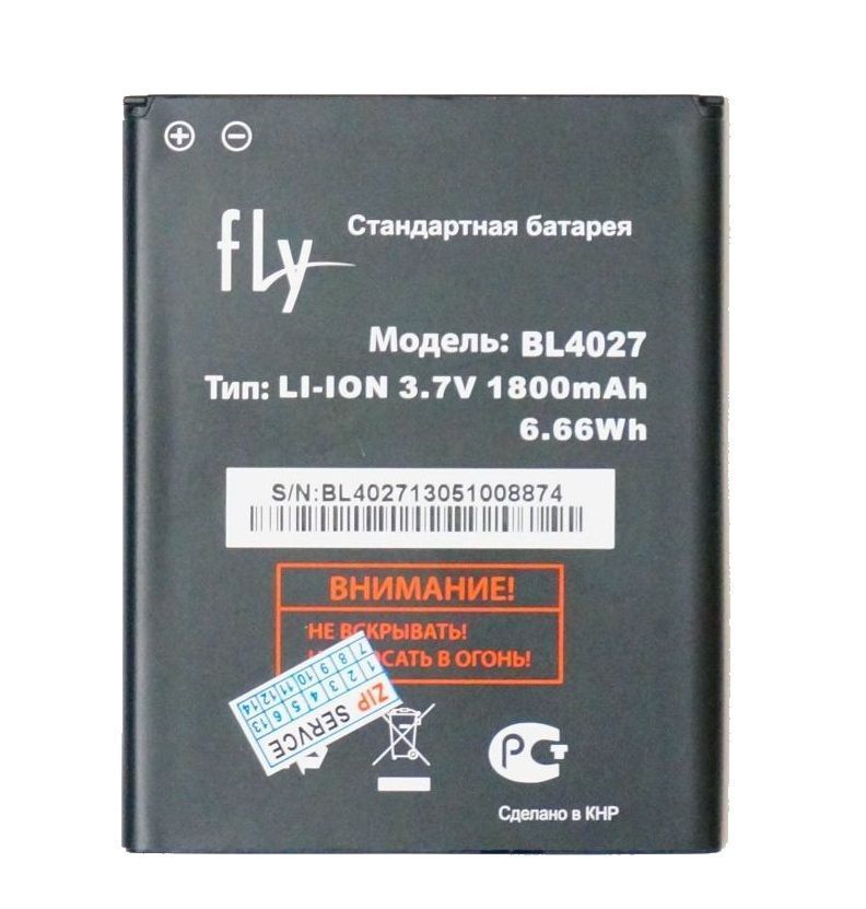 Аккумулятор Fly BL4027 для IQ4410 Quad Phoenix 1800mAh 04009 фото