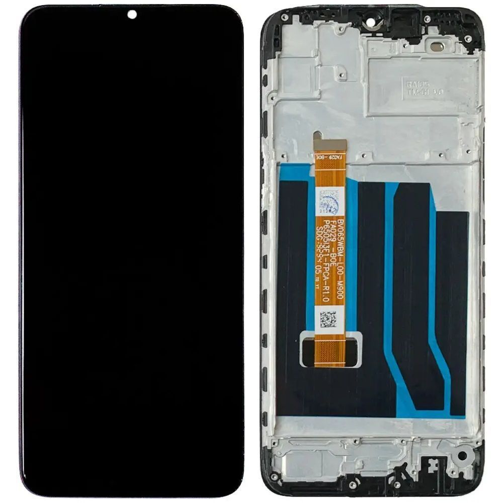 Дисплей для Realme 5, Realme C3 с рамкой черный p/n: P650513F1-FPCA-R1.0 29267 фото