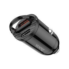 Автомобільний зарядний пристрій Hoco NZ2 Link USB+Type-C 30W чорний 27224 фото