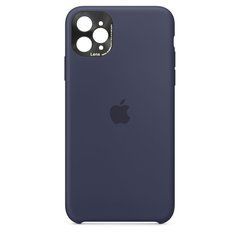 Чехол силиконовый Silicone Case для iPhone 11 Pro (с металлической рамкой для защиты камеры) Midnight Blue 17841 фото