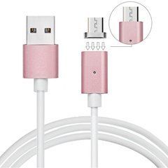 Кабель магнитный Micro-USB 1 метр розовый 08196 фото