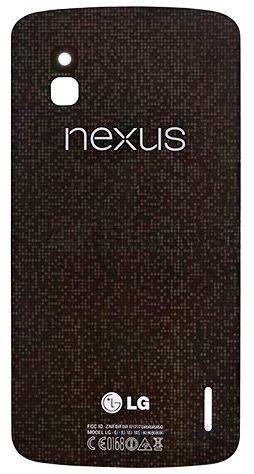 Задняя крышка для LG E960 Nexus 4 черная, без рамки 08798 фото