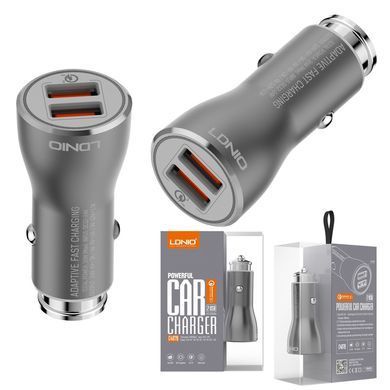 Автомобильное зарядное устройство LDNIO C407Q (2 USB, 3A + кабель MicroUSB) 13177 фото