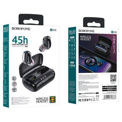Бездротові Bluetooth навушники Borofone BE55 Perfect Wireless BT Headset чорні 26692 фото